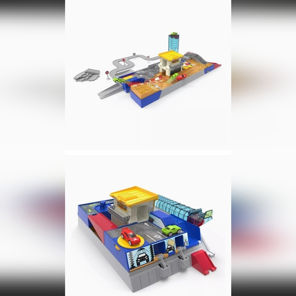 Driven Collapsible Playset with Tracks and Toy Cars – 2 in 1 Race Track - 80pc - Picture 2 of 7